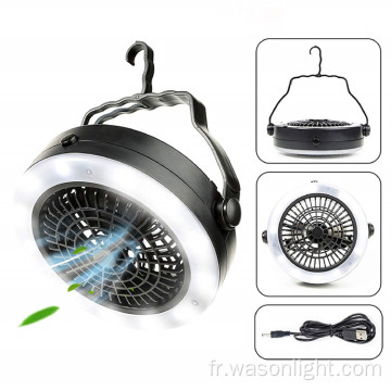 Ventilateur de plafond USB à piles AAA Camping Light